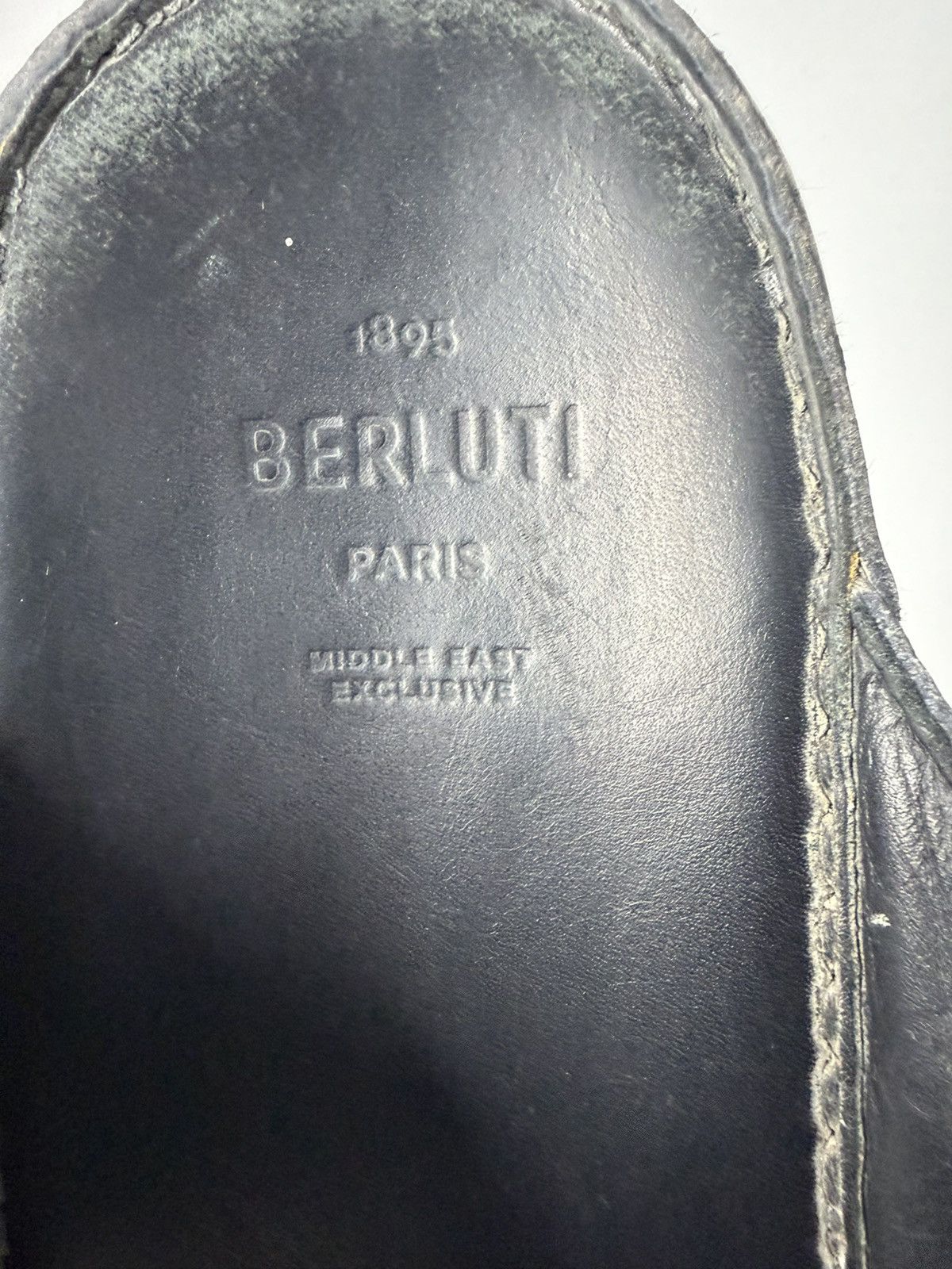 Berluti Berluti Gray Leather Slide Sandals Middle East Exclusive Size US 12 / EU 45 - 7 Thumbnail