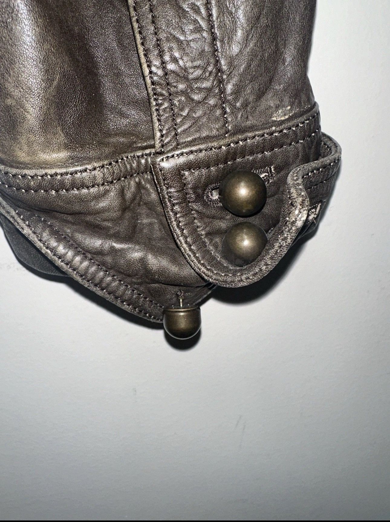 Diesel Diesel Y2K Brown Leather Motorcycle Jacket Belted Size L Size L / US 10 / IT 46 - 8 Thumbnail