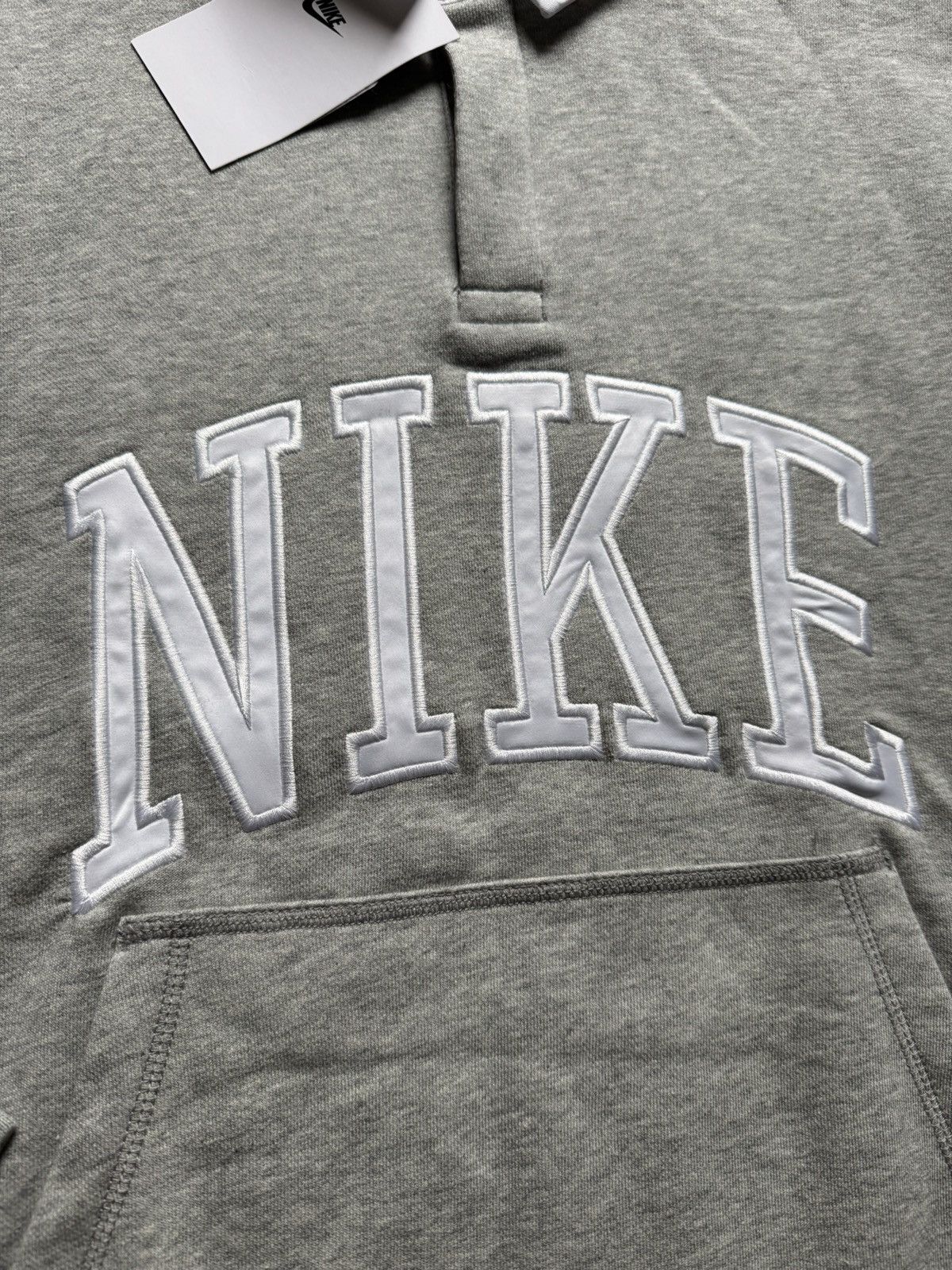 Nike Nike Club Fleece Long-Sleeve Polo Grey Size Medium NWT Size US M / EU 48-50 / 2 - 2 Thumbnail