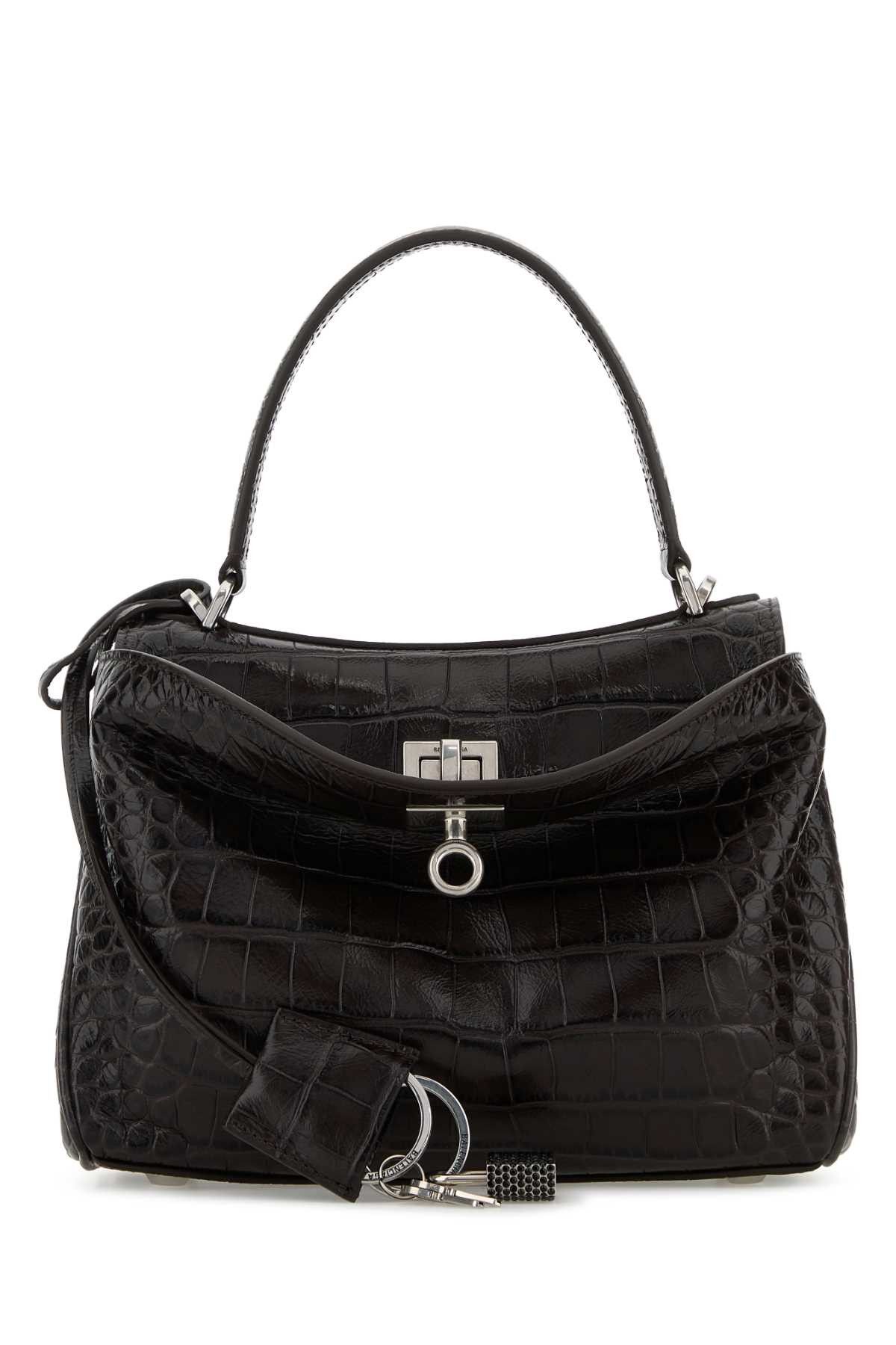 Balenciaga Brown Leather Mini Rodeo Handbag Size ONE SIZE - 1 Thumbnail