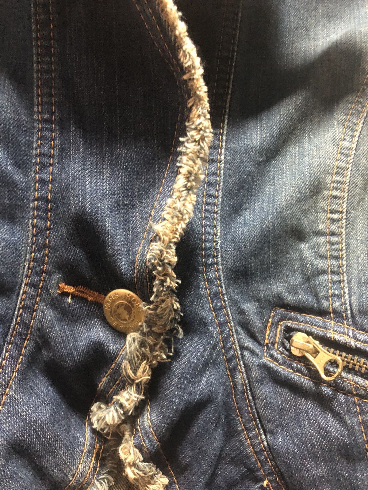 Michael Kors MICHAEL KORS Denim Jacket Coat Size S / US 4 / IT 40 - 5 Thumbnail