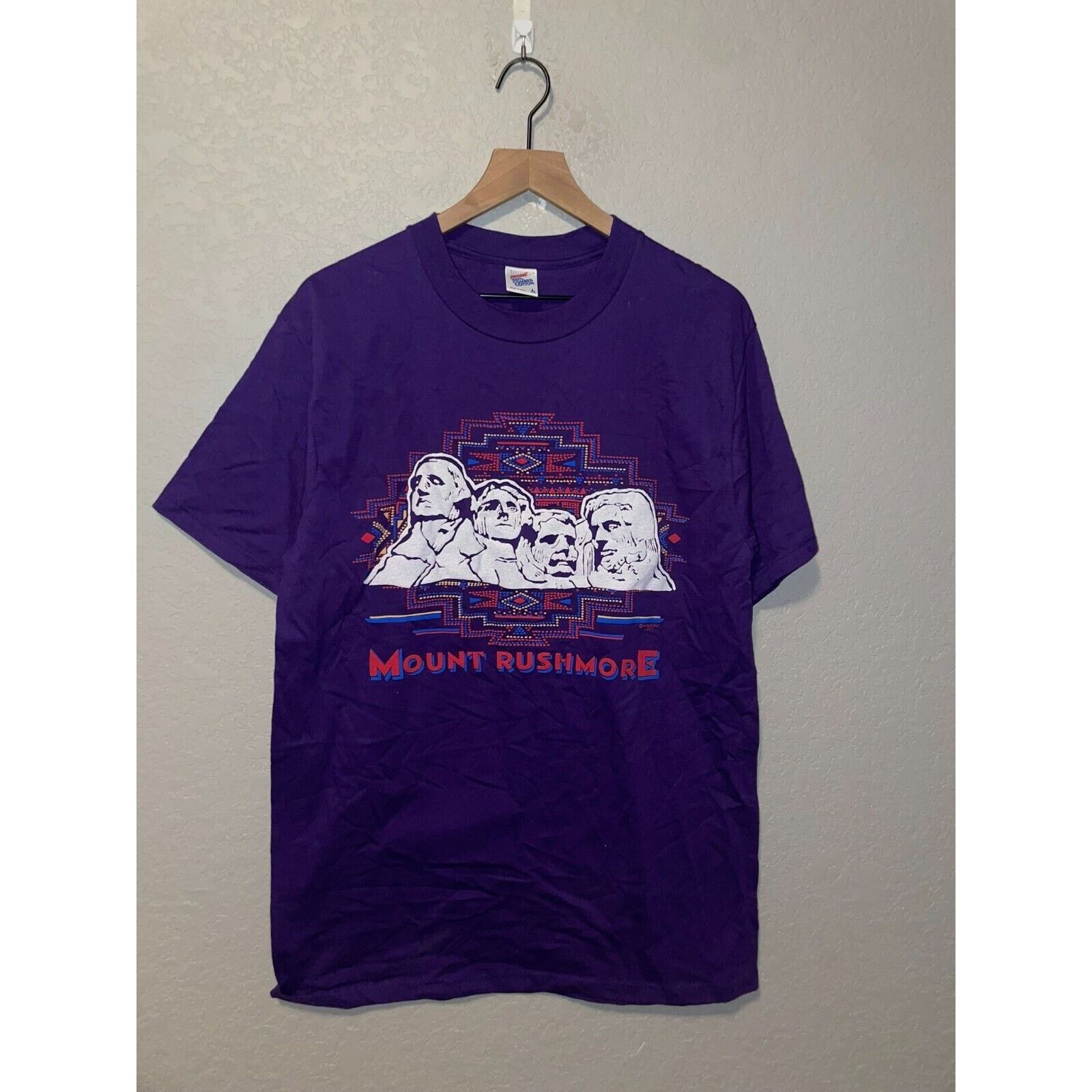 Jerzees Vintage Mount Rushmore Shirt Graphic Tee L USA 90s Tourist L Size US L / EU 52-54 / 3 - 2 Thumbnail