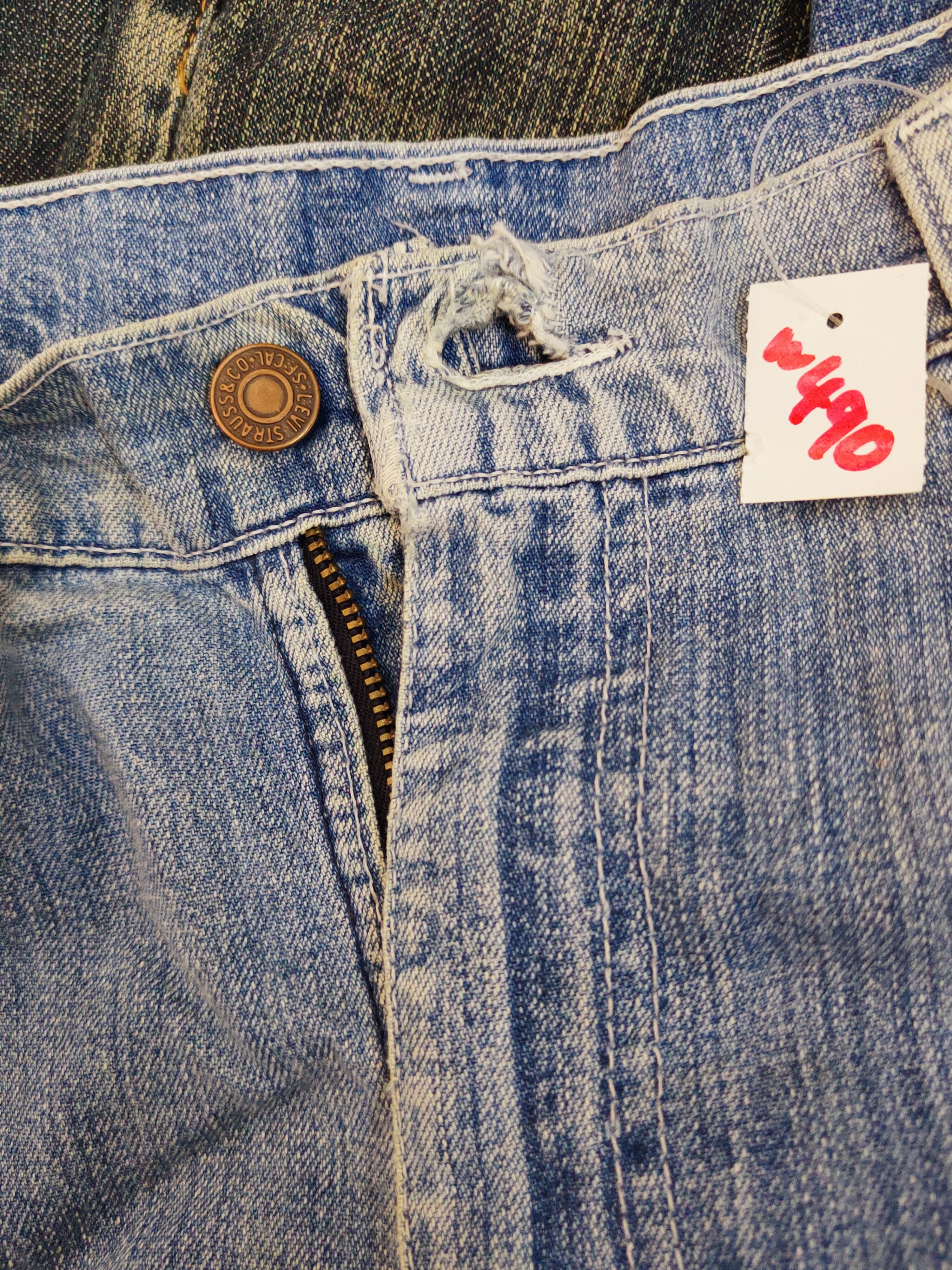 Levi's Worker Levi's vintage Blue Distressed Ripped Jeans #W490 Size US 30 / EU 46 - 17 Thumbnail