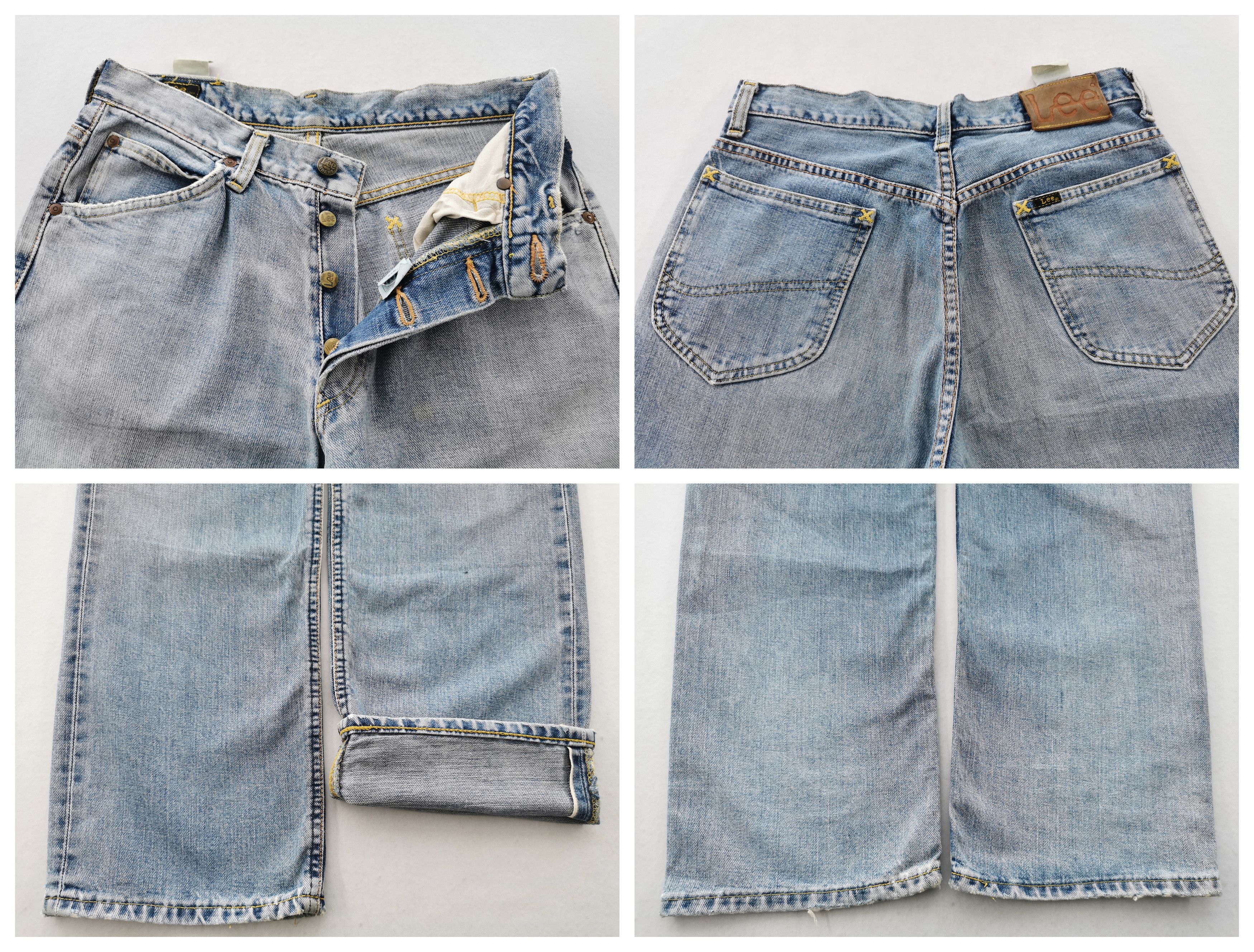 Lee Distressed Vintage 90's Lee Half Selvedge Made In Japan Size US 29 - 7 Thumbnail