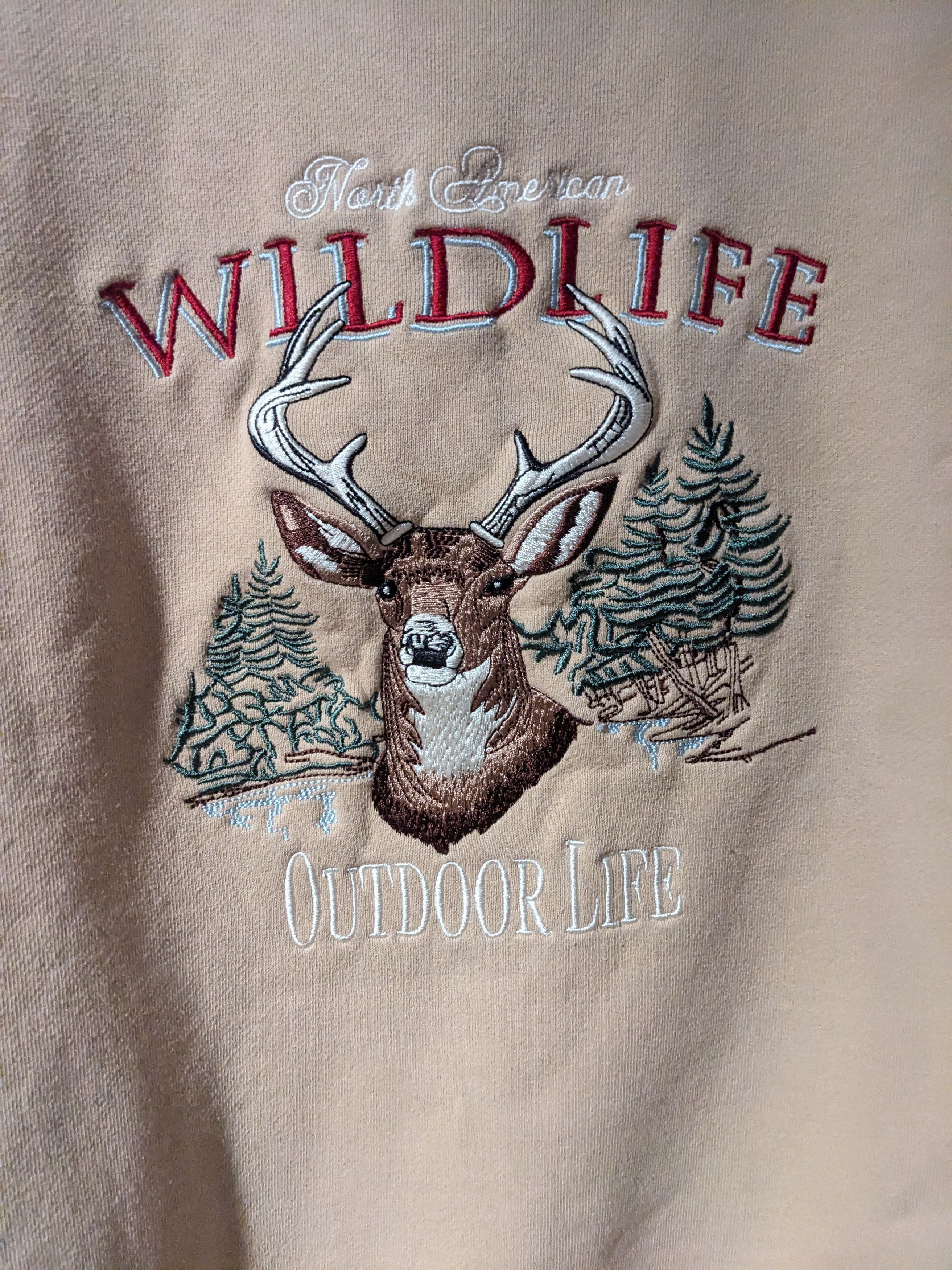 Vintage Vintage 90s Deer Wildlife Outdoor Life Animal Sweatshirt Size US M / EU 48-50 / 2 - 2 Thumbnail