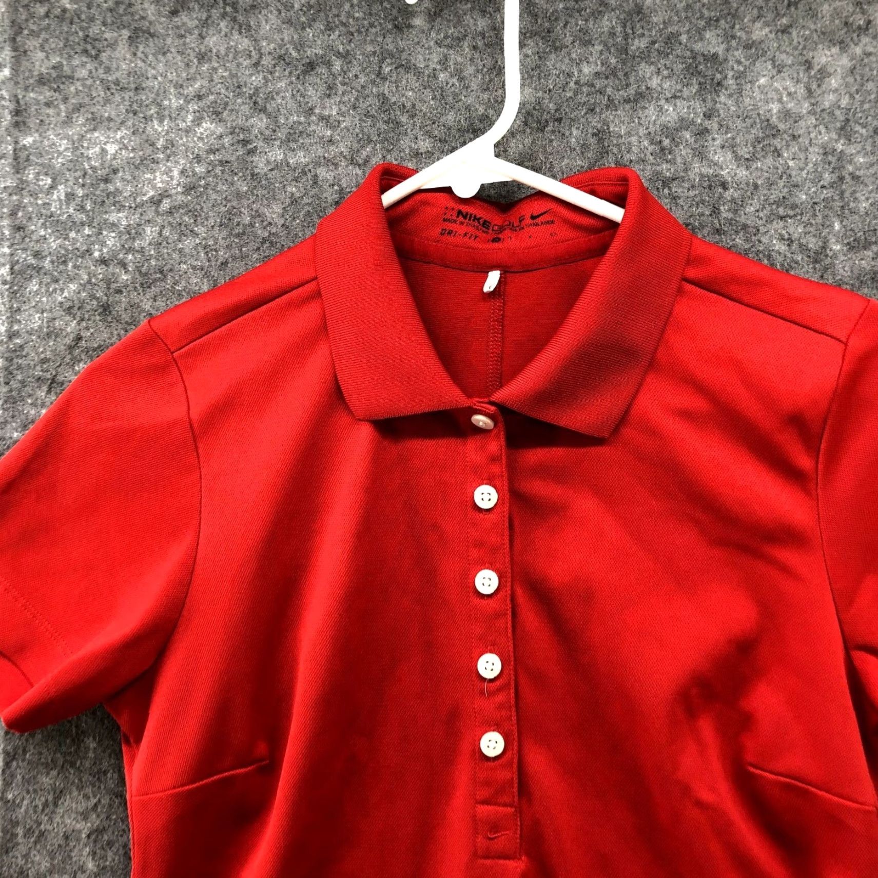 Nike Nike Dri-Fit Short Sleeve Golf Polo Shirt Womens S Red Active Performance Size S / US 4 / IT 40 - 3 Thumbnail