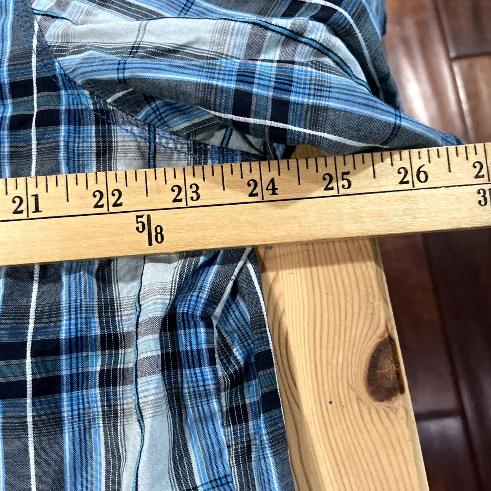 ASCENO ASCEND Men's Short Sleeve Plaid Button Up Shirt XL Cotton Polyester Blend Multicolor Plaid Button-Up Casual Travel Shirt Size US XL / EU 56 / 4 - 5 Thumbnail