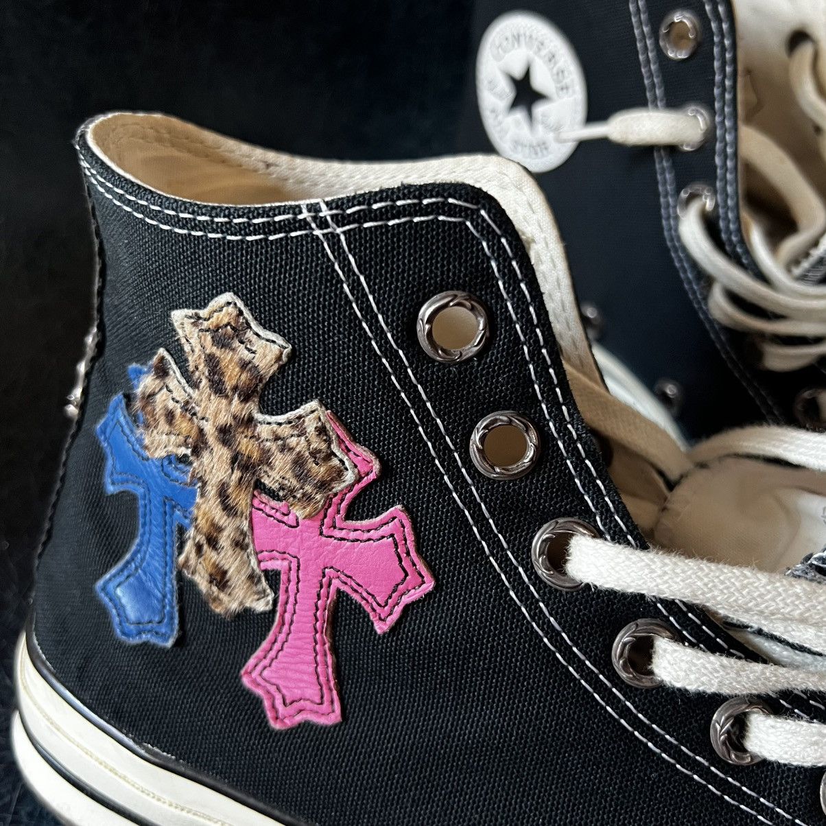 Chrome Hearts Chrome hearts Converse chuck 70 patch work 1 of 1 Size US 9.5 / EU 42-43 - 3 Thumbnail