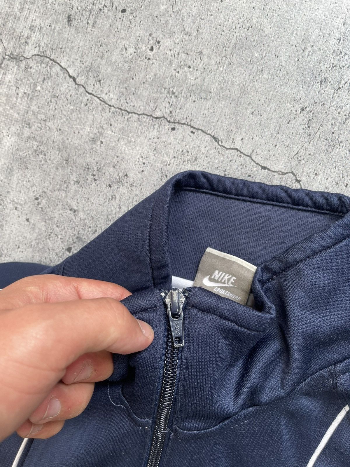 Nike × Vintage Nike Zip Streetwear Vintage Lodo Blue Size US S / EU 44-46 / 1 - 5 Thumbnail
