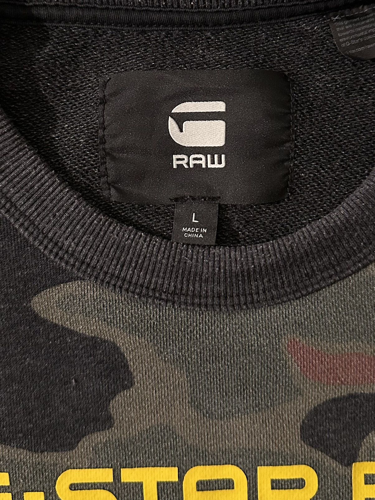 G-Star G-Star RAW Camo Sweatshirt with Yellow Logo Size US L / EU 52-54 / 3 - 3 Thumbnail