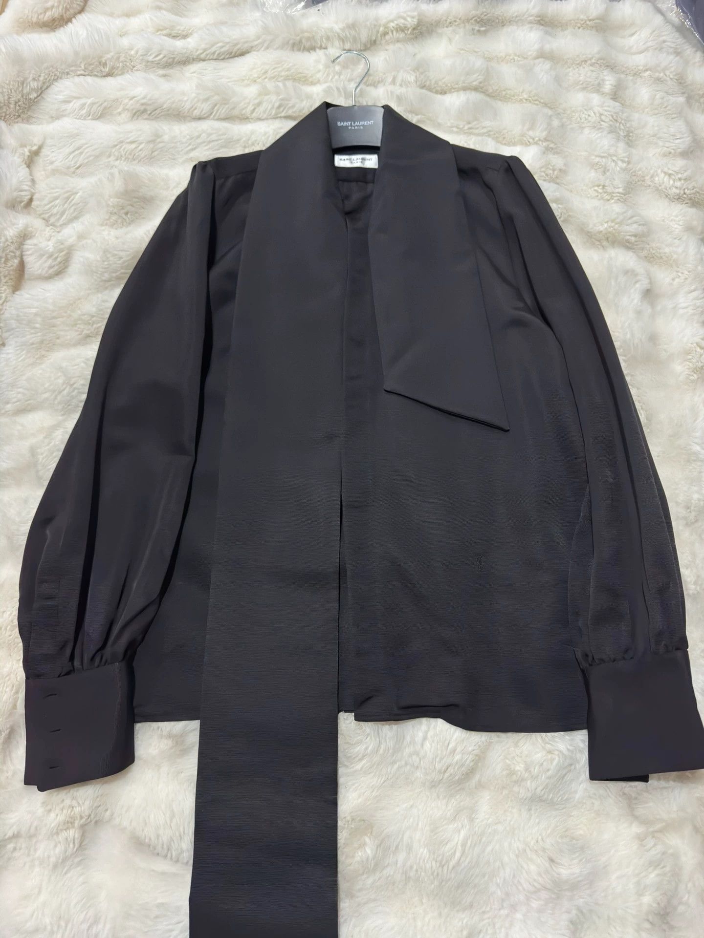 Saint Laurent Paris Saint Laurent SLP floral bow collar shirt Size US M / EU 48-50 / 2 - 1 Thumbnail