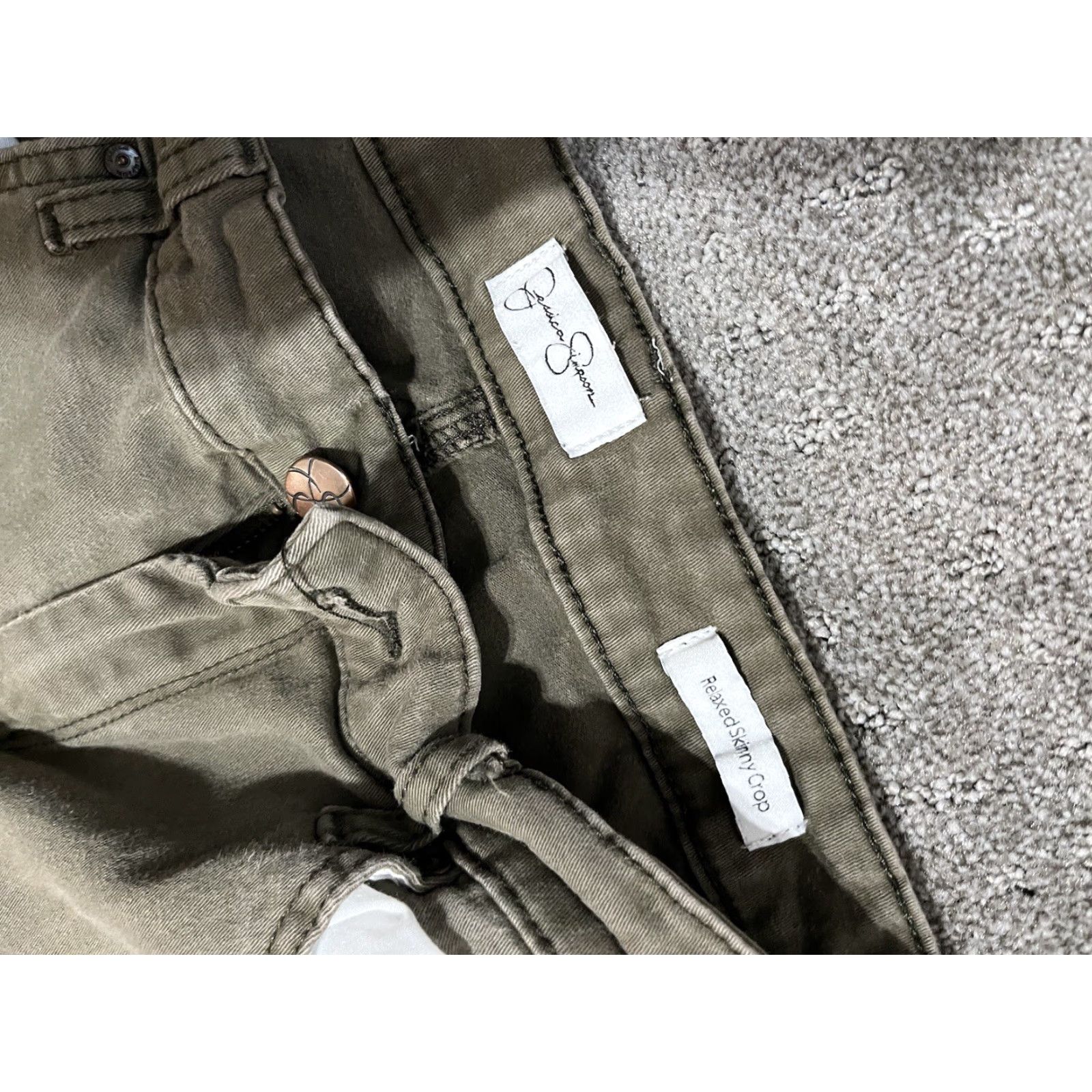 Jessica Simpson Jessica Simpson Jeans Women's Size 8/29 Relaxed Skinny Crop Brown Denim 5-Pocket Design Slim Adult Jeans Size 30" / US 8 / IT 44 - 5 Thumbnail