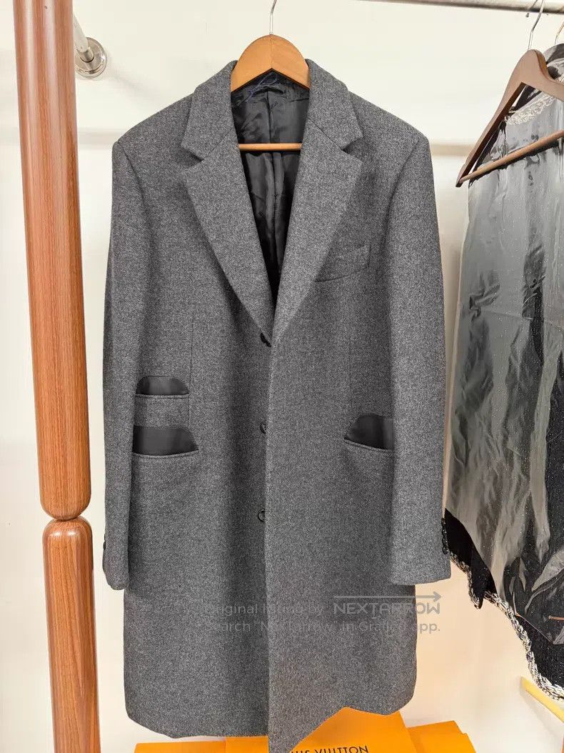 Hermes Hermes Men's Wool and Cashmere Coat Jacket with Leather De Size US L / EU 52-54 / 3 - 1 Thumbnail