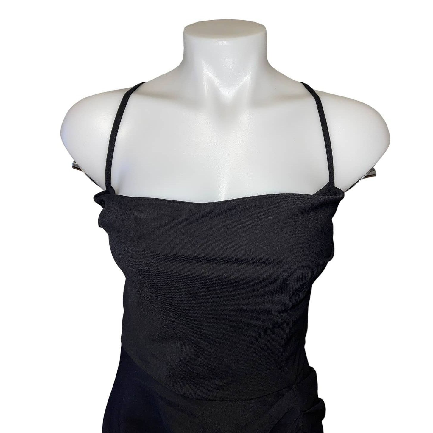Amanda Uprichard Amanda Uprichard Jasalina Backless Black Mini Dress Large Size L / US 10 / IT 46 - 6 Thumbnail