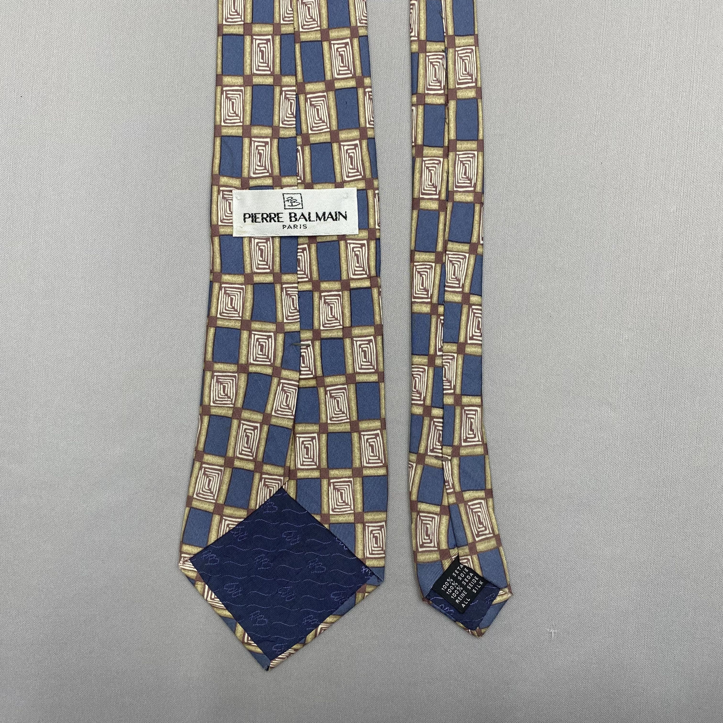 Japanese Brand Vintage Pierre Balmain SILK Necktie Cravate Pure Silk Size ONE SIZE - 6 Thumbnail