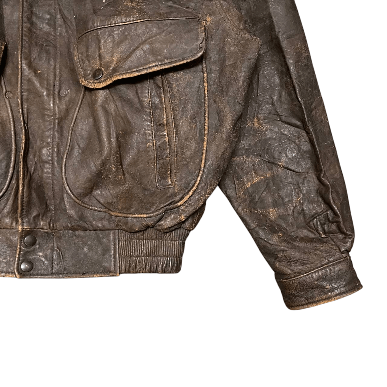 Leather Vintage Skelly Aero Dynamic Gasoline Cuir Leather Jacket Size US L / EU 52-54 / 3 - 4 Thumbnail