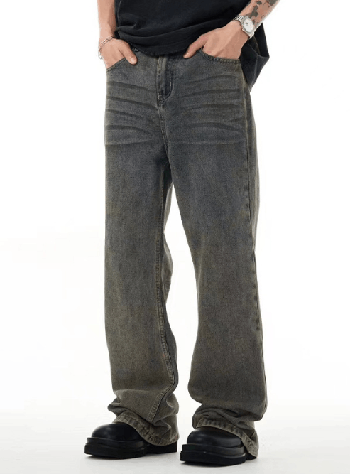 Japanese Brand × Jean Washed distressed all-match loose straight bootcut jeans Size US 32 / EU 48 - 1 Thumbnail