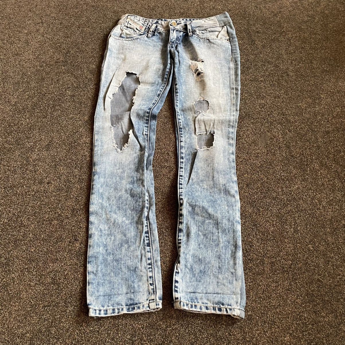 Vintage Vintage Y2K Diesel Distressed Baggy Jeans Thrashed Grunge 25 Size 25" / US 0 / IT 36 - 2 Thumbnail