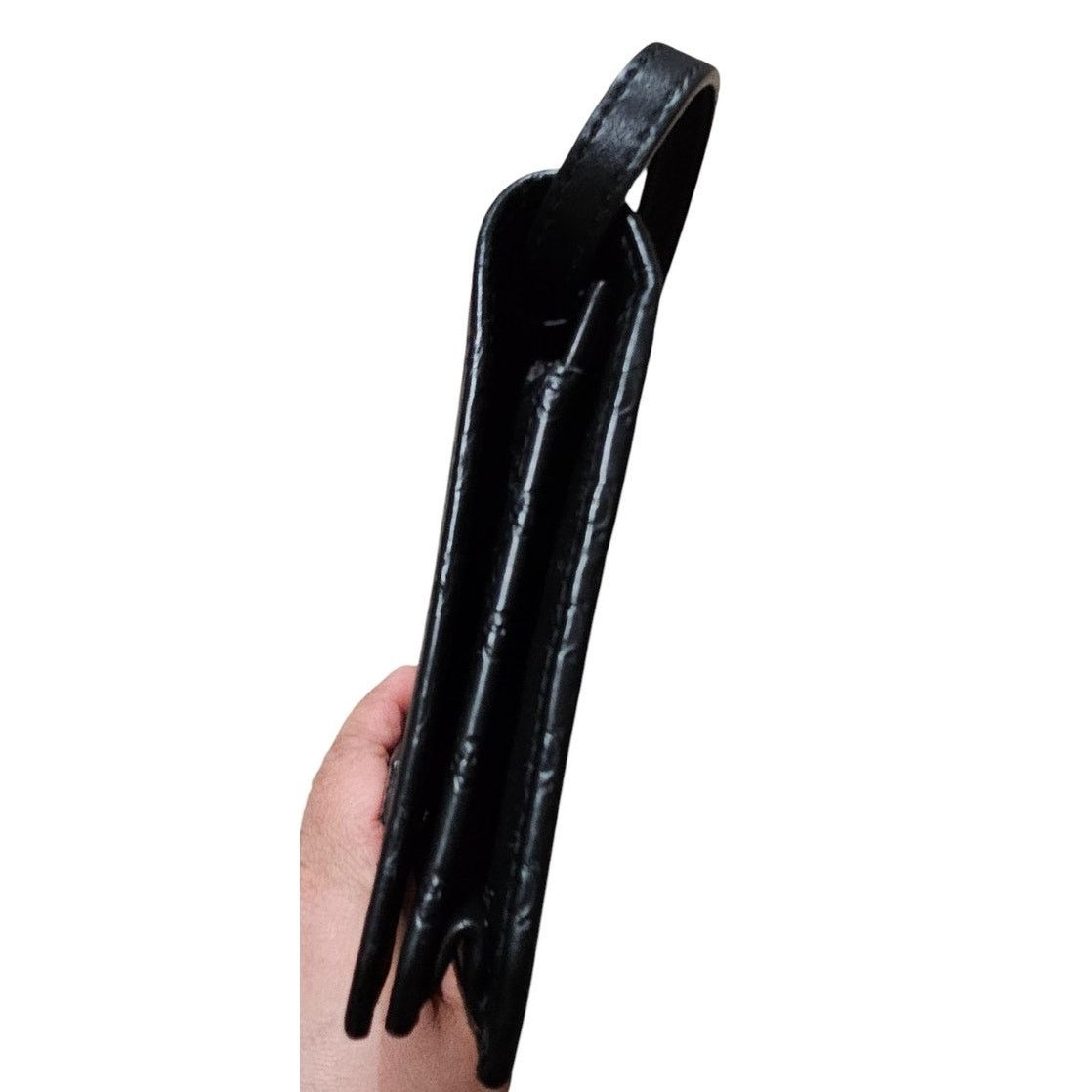 Gucci Gucci Microguccissima Crossbody Wallet on Strap Black Size ONE SIZE - 7 Thumbnail