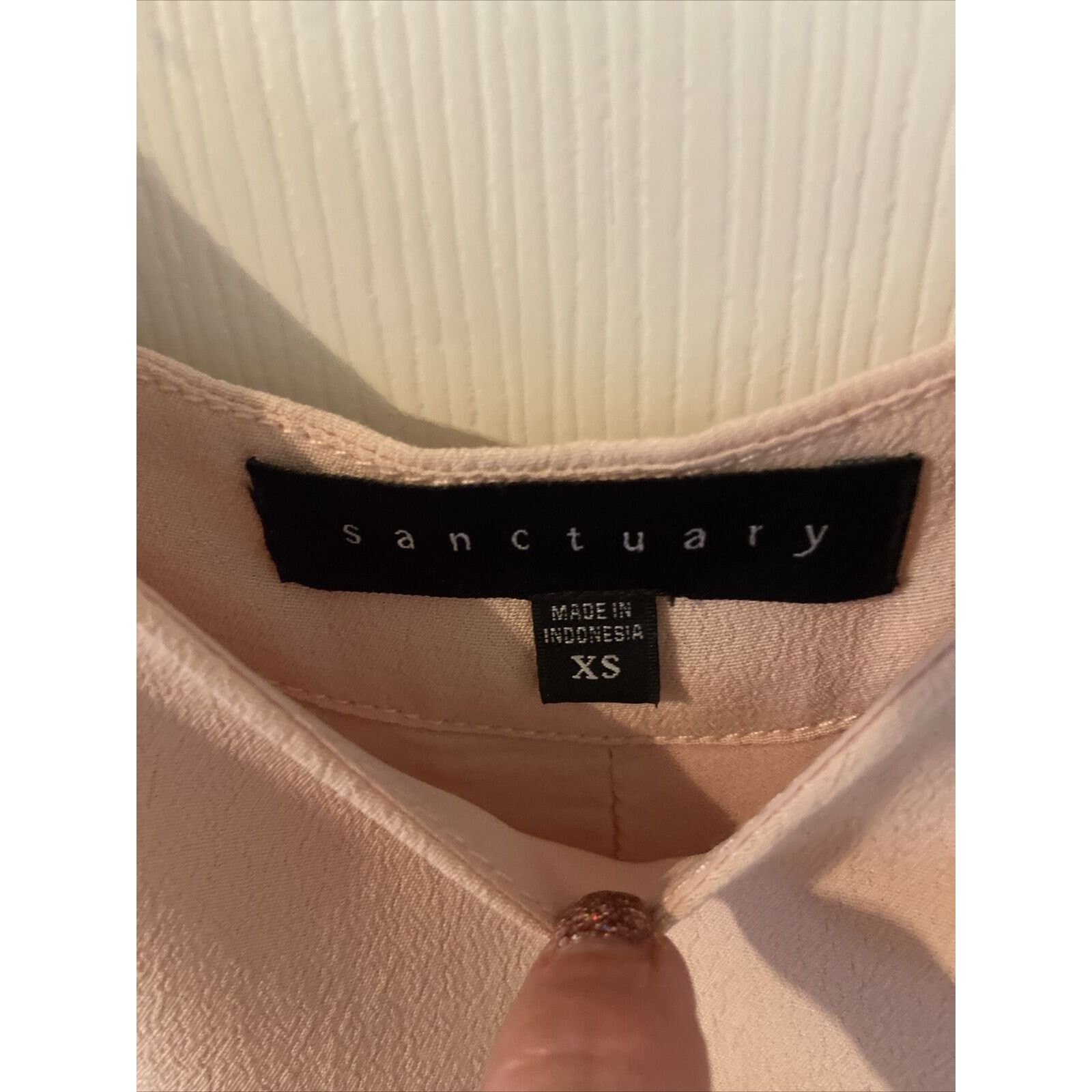 Sanctuary Sanctuary Off Shoulder Blouse Pink Blush, XS, Ruffle Sleeve Size XS / US 0-2 / IT 36-38 - 2 Thumbnail