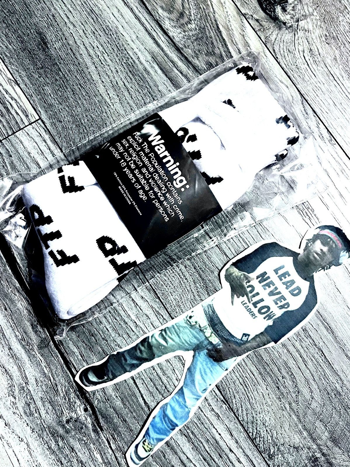 Fuck The Population × G59 Records FTP All Over Logo Socks (White) Size ONE SIZE - 2 Thumbnail