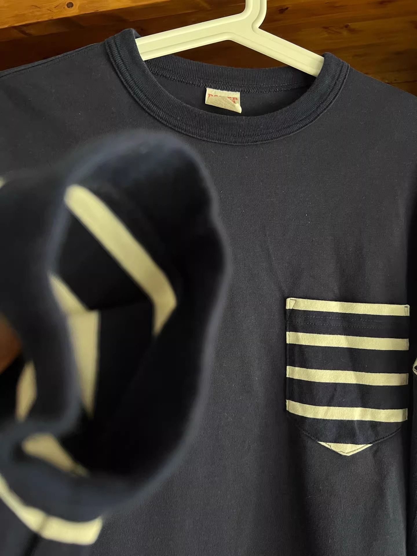 Freewheelers Freewheelers Indigo Striped Pocket Sweatshirt Size US XXS / EU 40 - 5 Thumbnail
