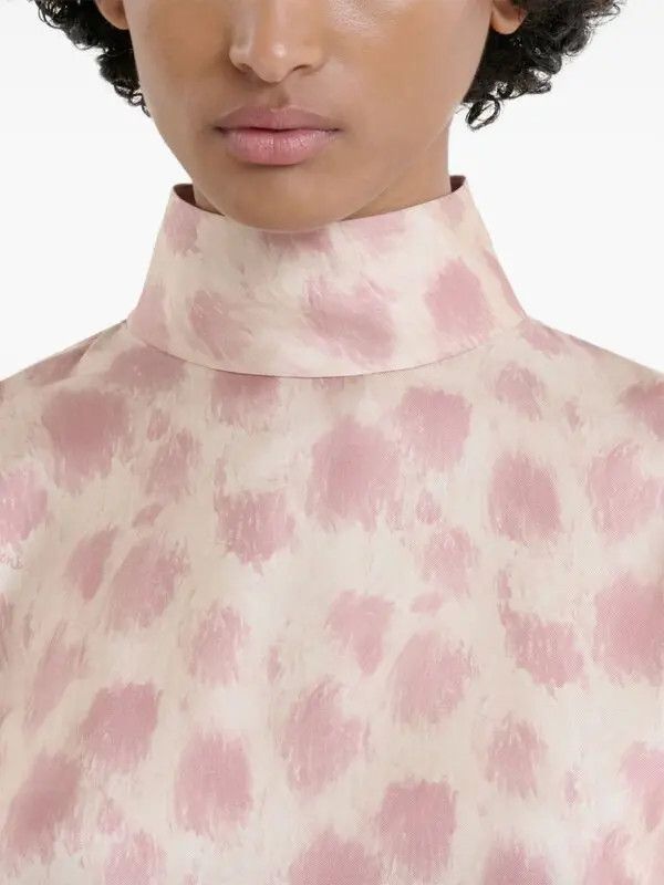 Marni o1w1db11125 All-Over-Print Dress in Pink Size XL / US 12-14 / IT 48-50 - 4 Thumbnail