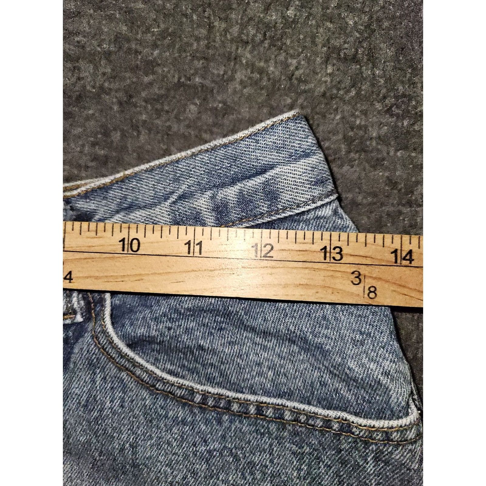 Vintage VINTAGE Outlaw Denim Shorts Womens 7 Blue High Waist Bermuda 90s Made USA Blue Jeans Shorts Womens Retro 90s Size 28" / US 6 / IT 42 - 5 Thumbnail
