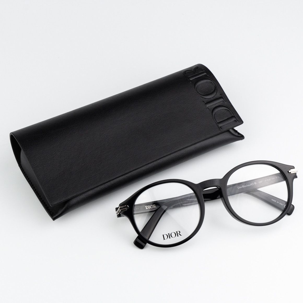 Dior NEW Dior DIORBLACKSUITO RI 1000 Unisex Round Eyeglasses Size ONE SIZE - 3 Thumbnail