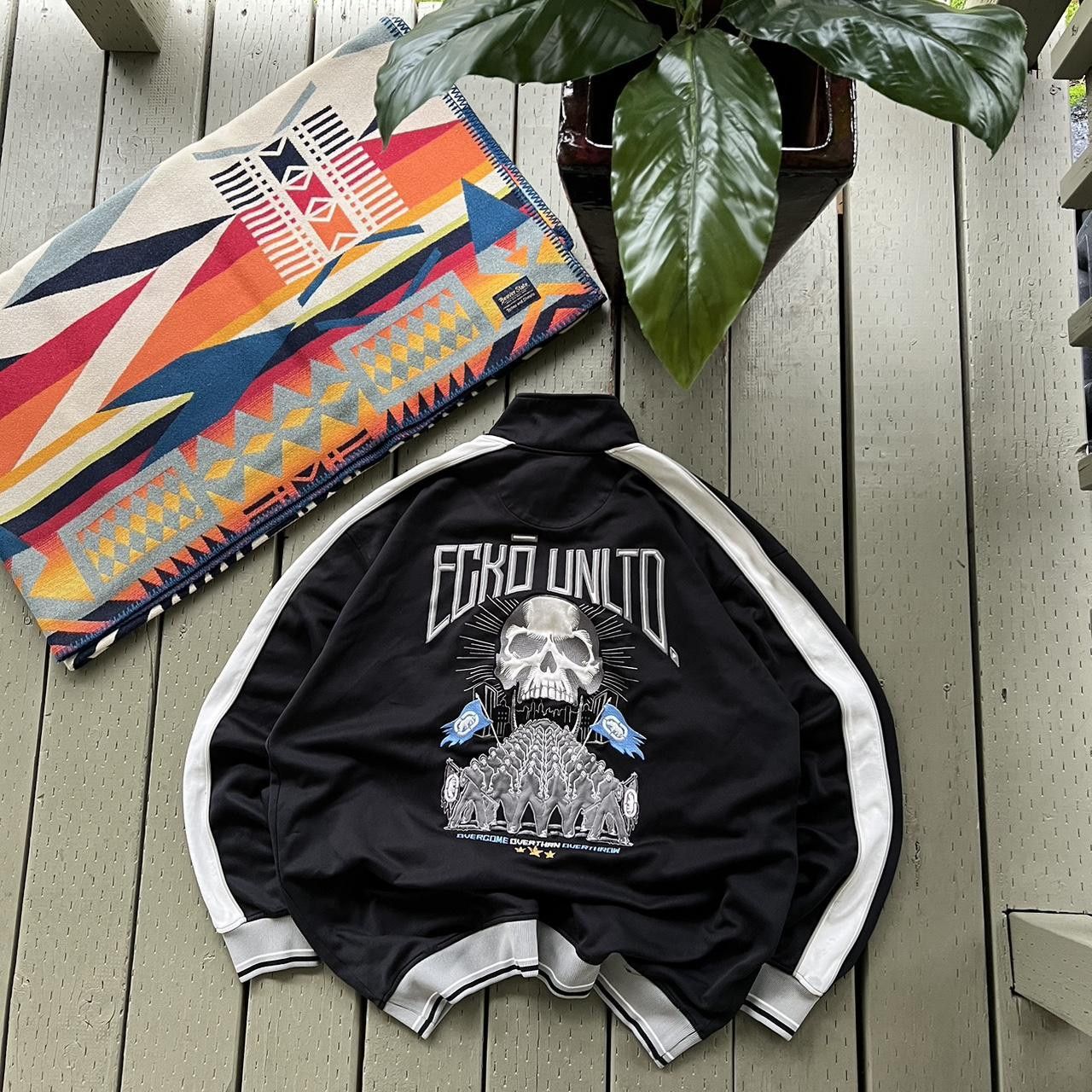 Ecko Unltd. × Vintage Vintage Ecko Unltd Rhino Graffiti Hooded Sweatshirt 00s Y2K Size US XXL / EU 58 / 5 - 4 Thumbnail
