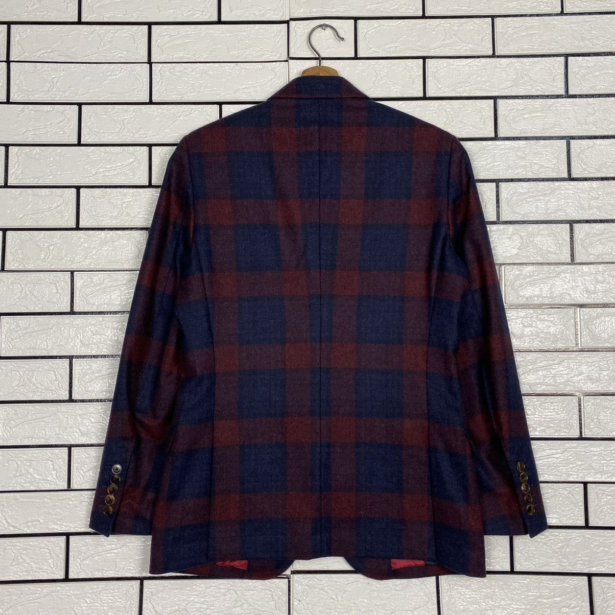 Gucci 🔥VINTAGE COATS JACKET GUCCI TARTAN DESIGN DOUBLE BREAST Size US S / EU 44-46 / 1 - 8 Thumbnail