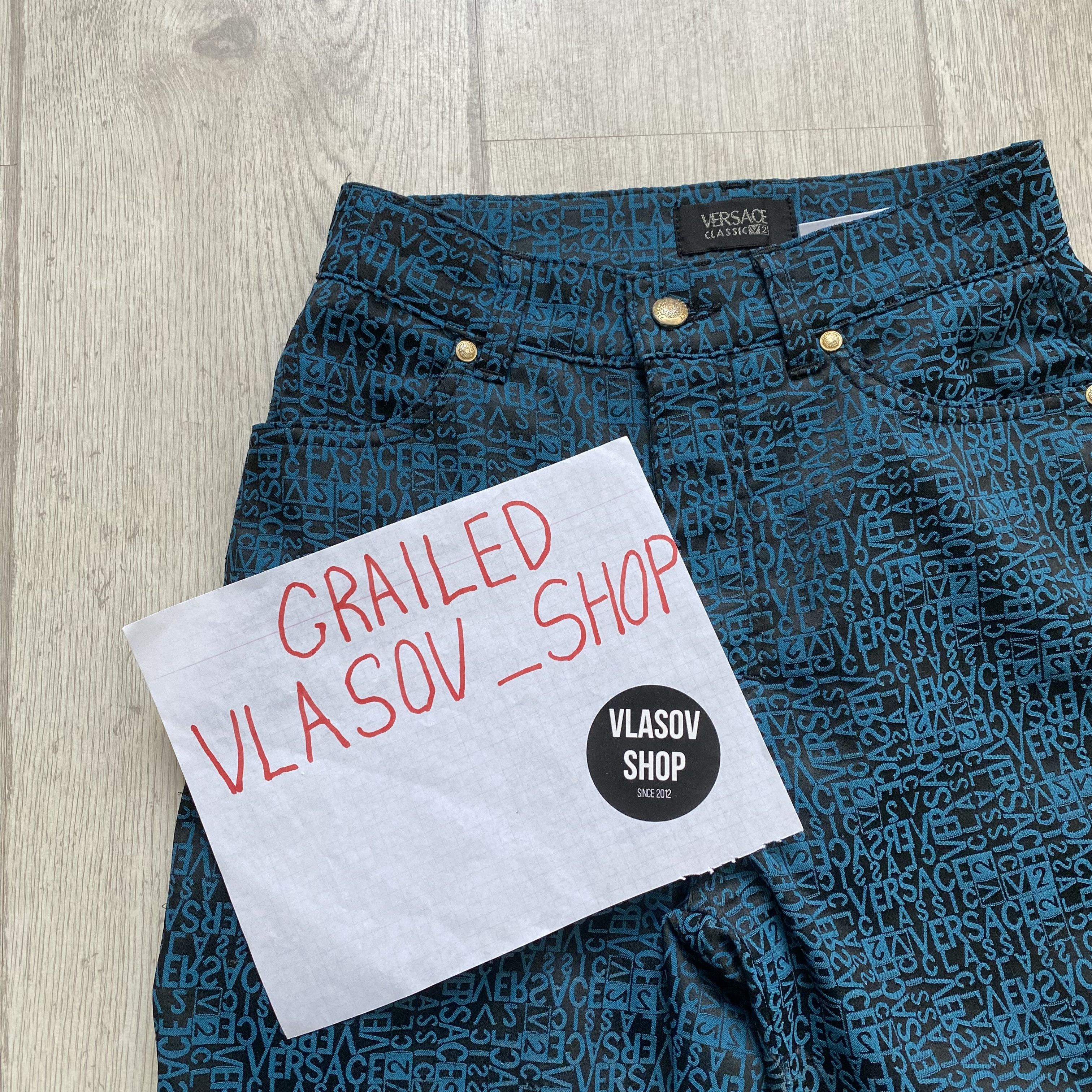 Versace 💎Rare Vintage Versace Jeans Couture Monogram Pant Y2K Size 26" / US 2 / IT 38 - 9 Thumbnail