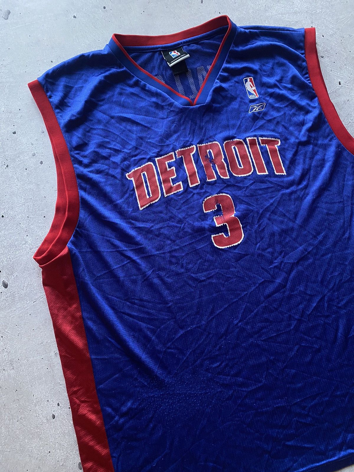 NBA × Reebok × Vintage Vintage Detroit Pistons Ben Wallace Reebok Basketball Jersey Size US XXL / EU 58 / 5 - 1 Thumbnail