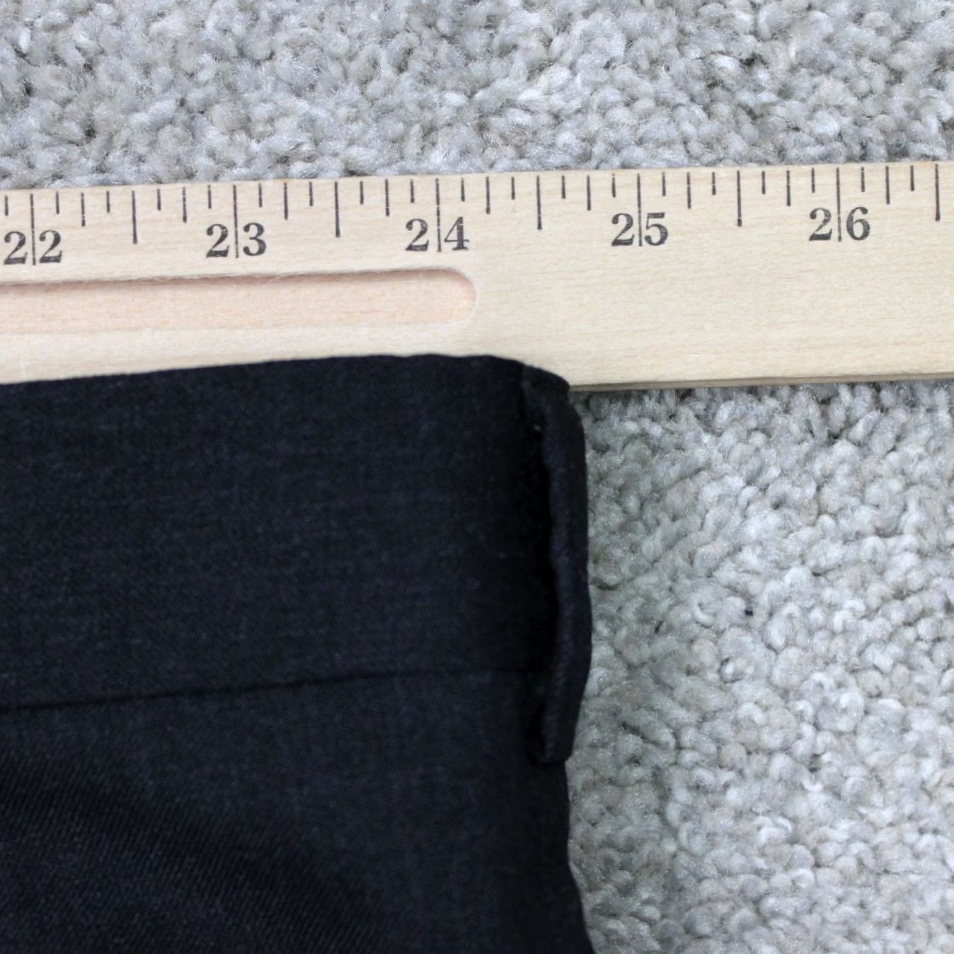 Joseph Joseph & Feiss Dress Pants Mens 50x26 Black 100% Wool Flat Front Cuffed Dress Pants Mens Regular Classic Straight Pockets Widest Search Size US 34 / EU 50 - 7 Thumbnail