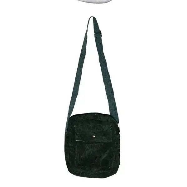 Corduroy Flap Shoulder Bag