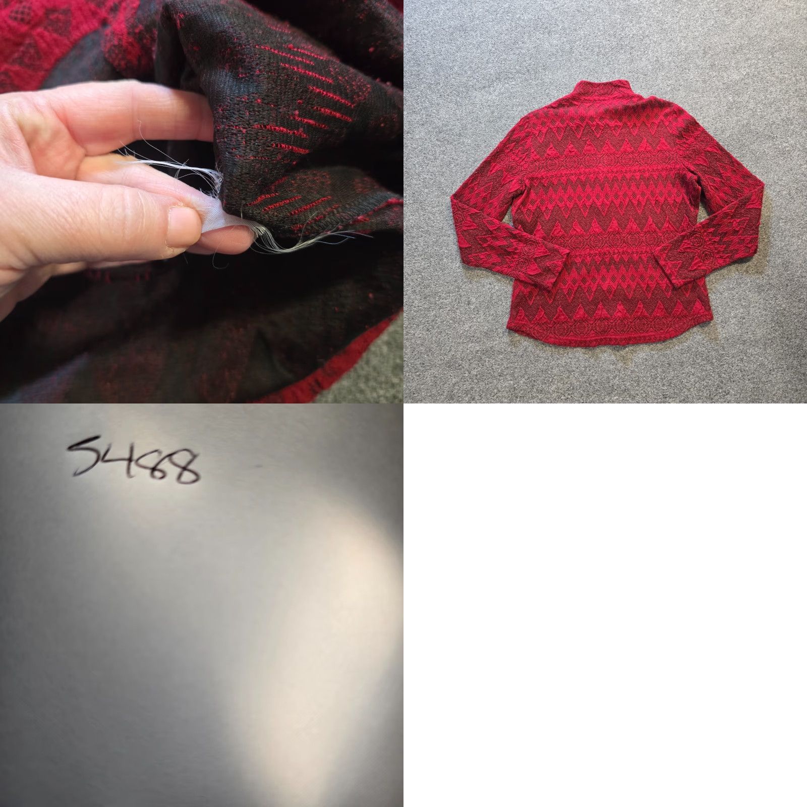 Layer 8 Snoskins Top Women Size Large Red Knit 1/4 Zip Stretchy Long Sleeve Layer Casual Shirt Size L / US 10 / IT 46 - 8 Thumbnail