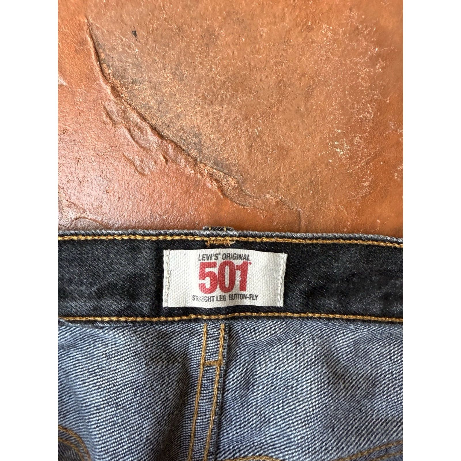 Levi's Levi's 501 Original Button Fly Black Denim Jeans Mens 40x32 Dark Wash Grunge Straight Classic 5-Pocket Denim Jeans Mens Size US 40 / EU 56 - 2 Thumbnail