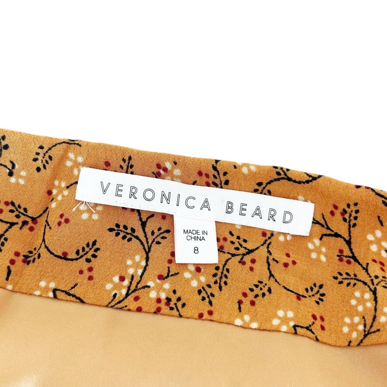 Veronica Beard Veronica Beard Spencer Yellow Ditsy Floral Ruched Skirt Sz 8 Size 30" / US 8 / IT 44 - 2 Thumbnail