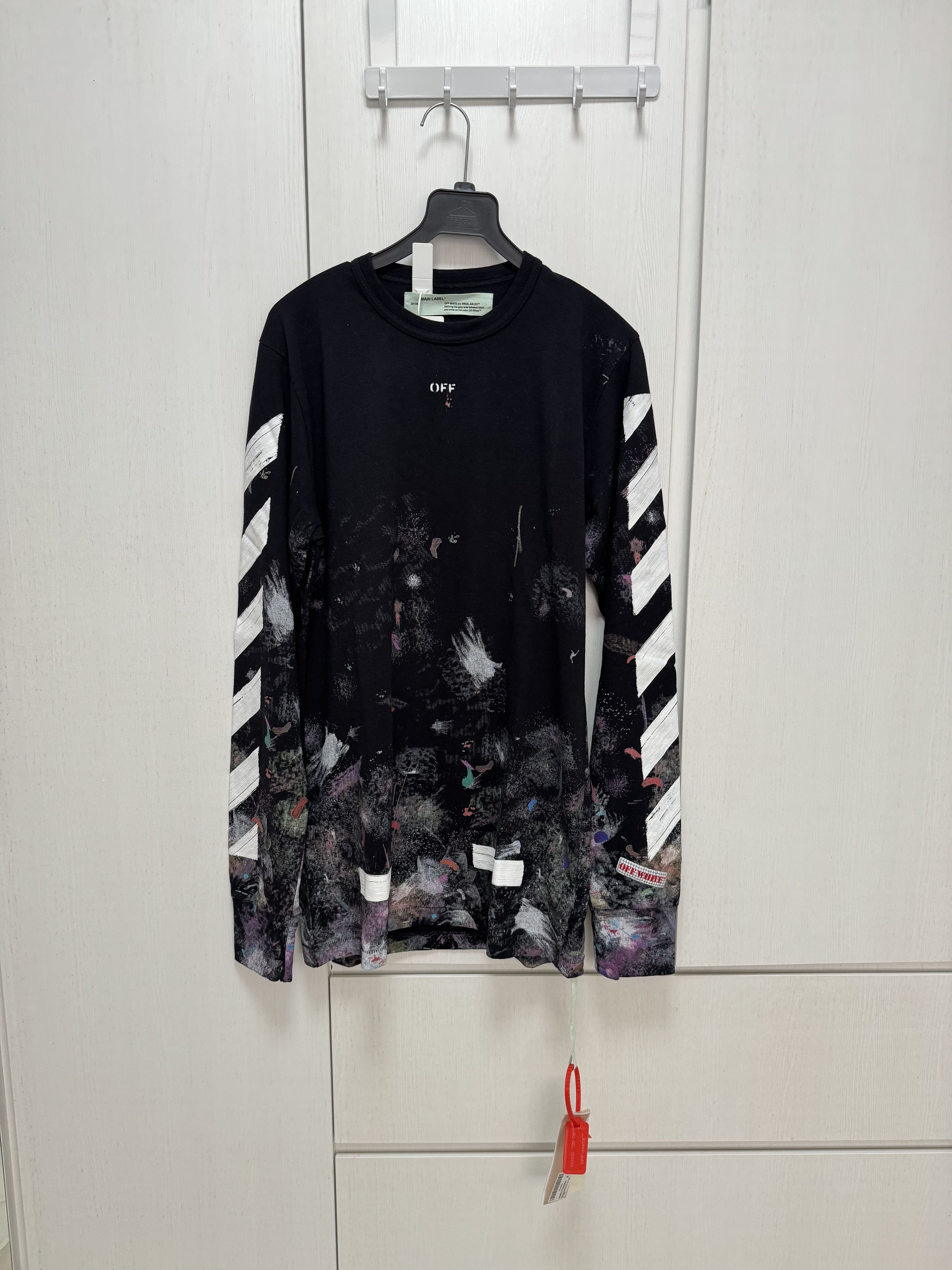 Off-White Off-White Virgil Abloh Galaxy Brush Longsleeve T-Shirt Size US M / EU 48-50 / 2 - 1 Thumbnail