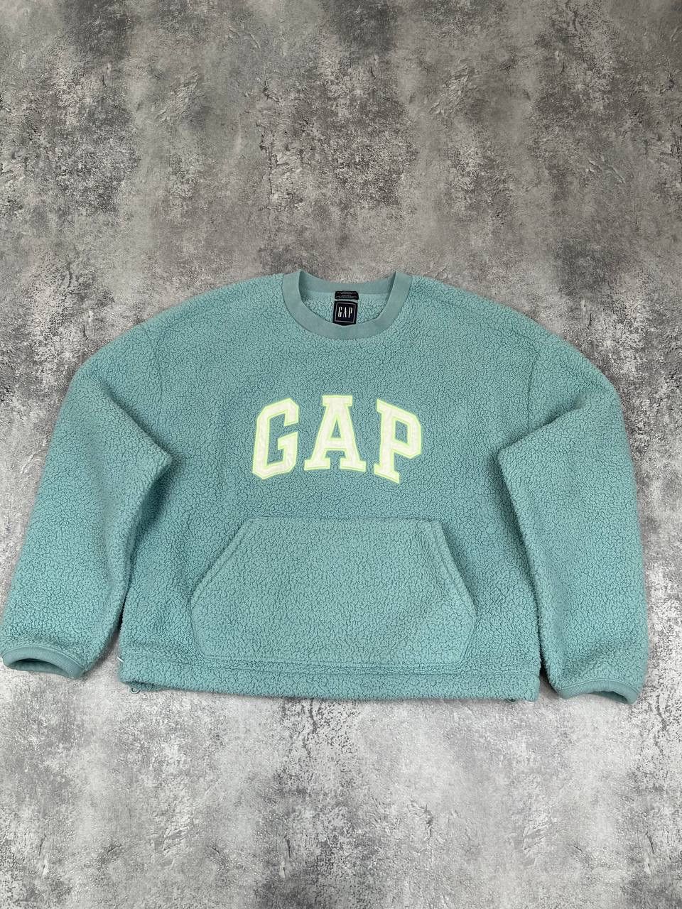 Gap GAP Women Fleece Sweatshirt Green Pullover Size S Size S / US 4 / IT 40 - 1 Thumbnail