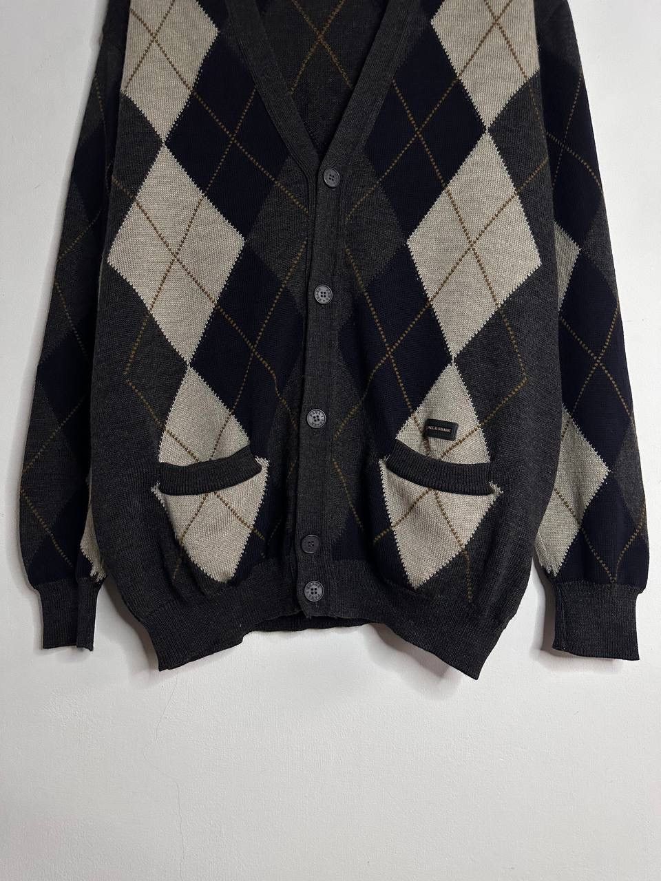 Paul & Shark Paul & Shark Yachting Argyle Wool Cardigan XXL Italy Vintage Size US XXL / EU 58 / 5 - 11 Thumbnail