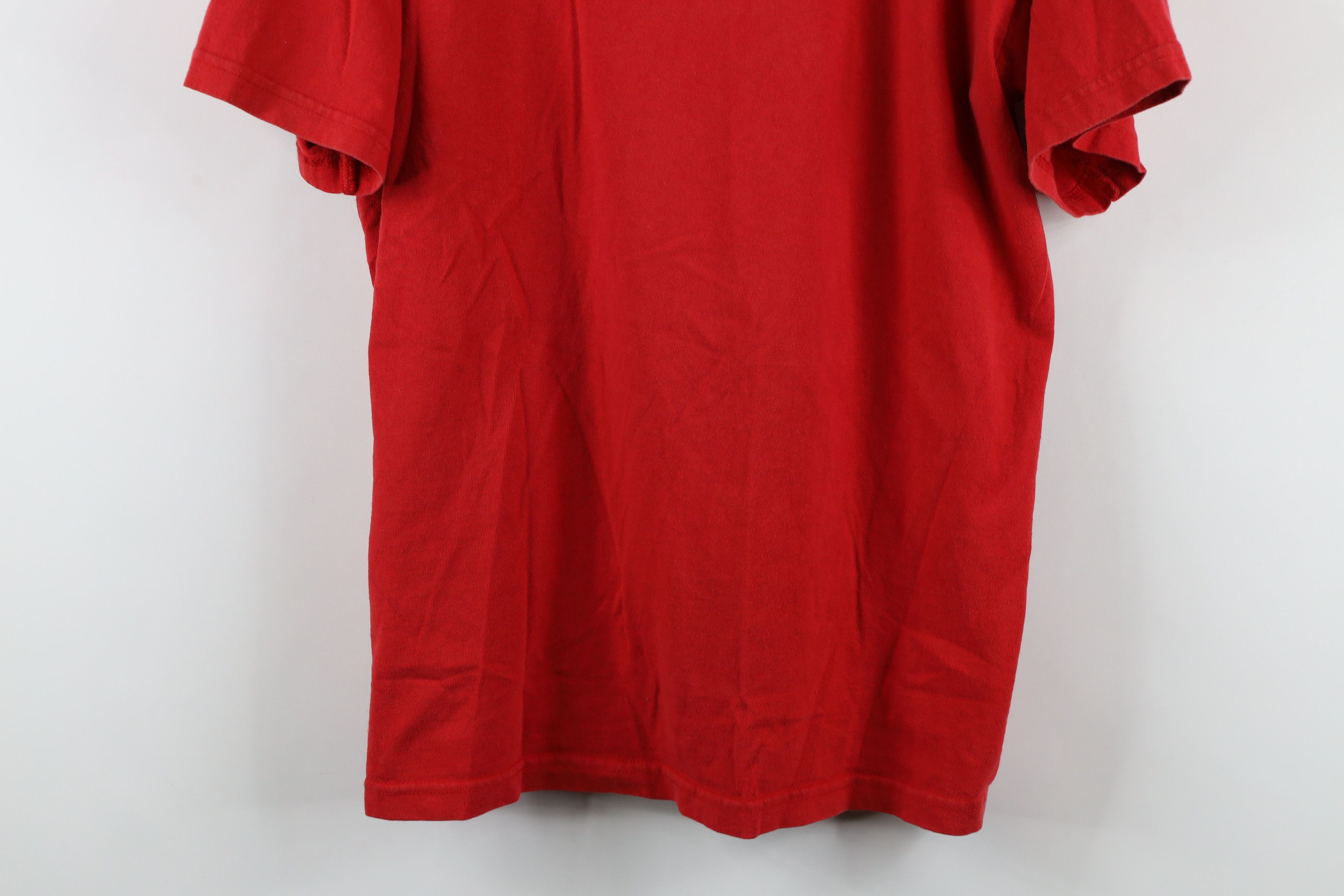 Vintage Vintage 90s Streetwear Short Sleeve T-Shirt Red Cotton USA Size US L / EU 52-54 / 3 - 3 Thumbnail