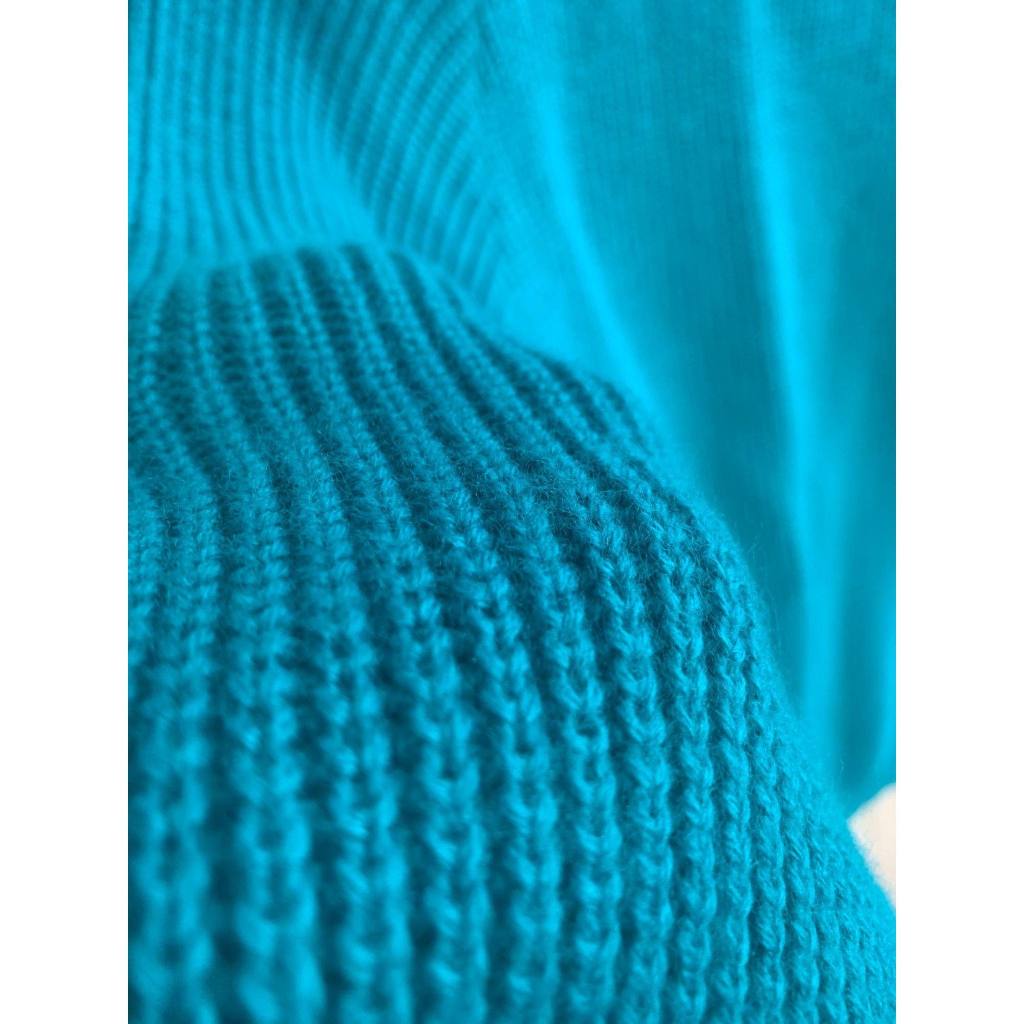Vintage Vintage Andrew St. John Turquoise Sweater Cardigan S Size S / US 4 / IT 40 - 2 Thumbnail