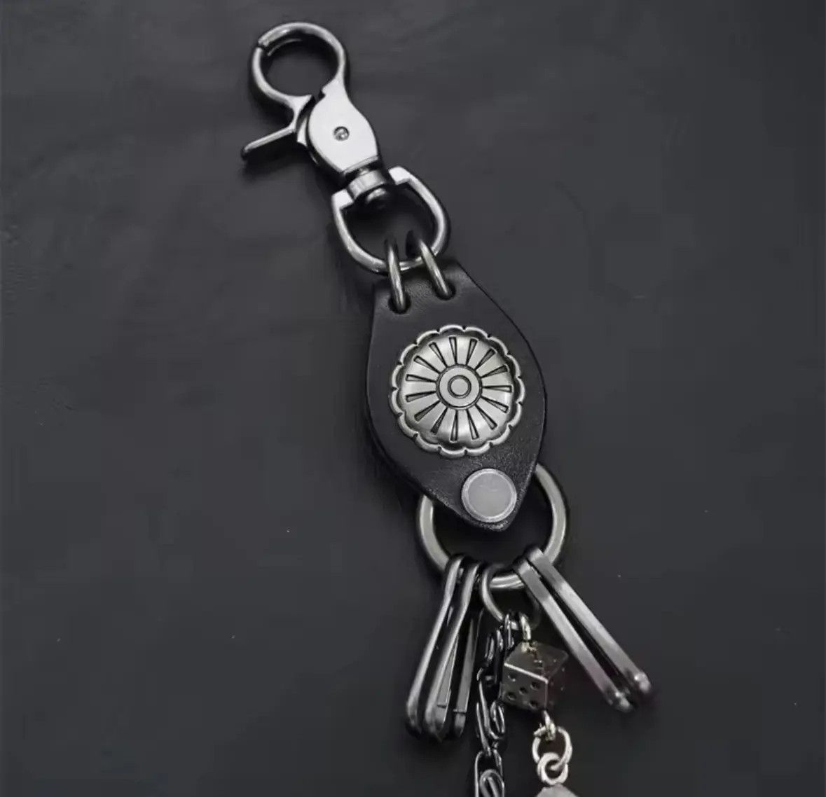 Japanese Brand Motorcycle KeyChain Jean Biker Wallet Belt Chain Dice Charms Size ONE SIZE - 6 Thumbnail