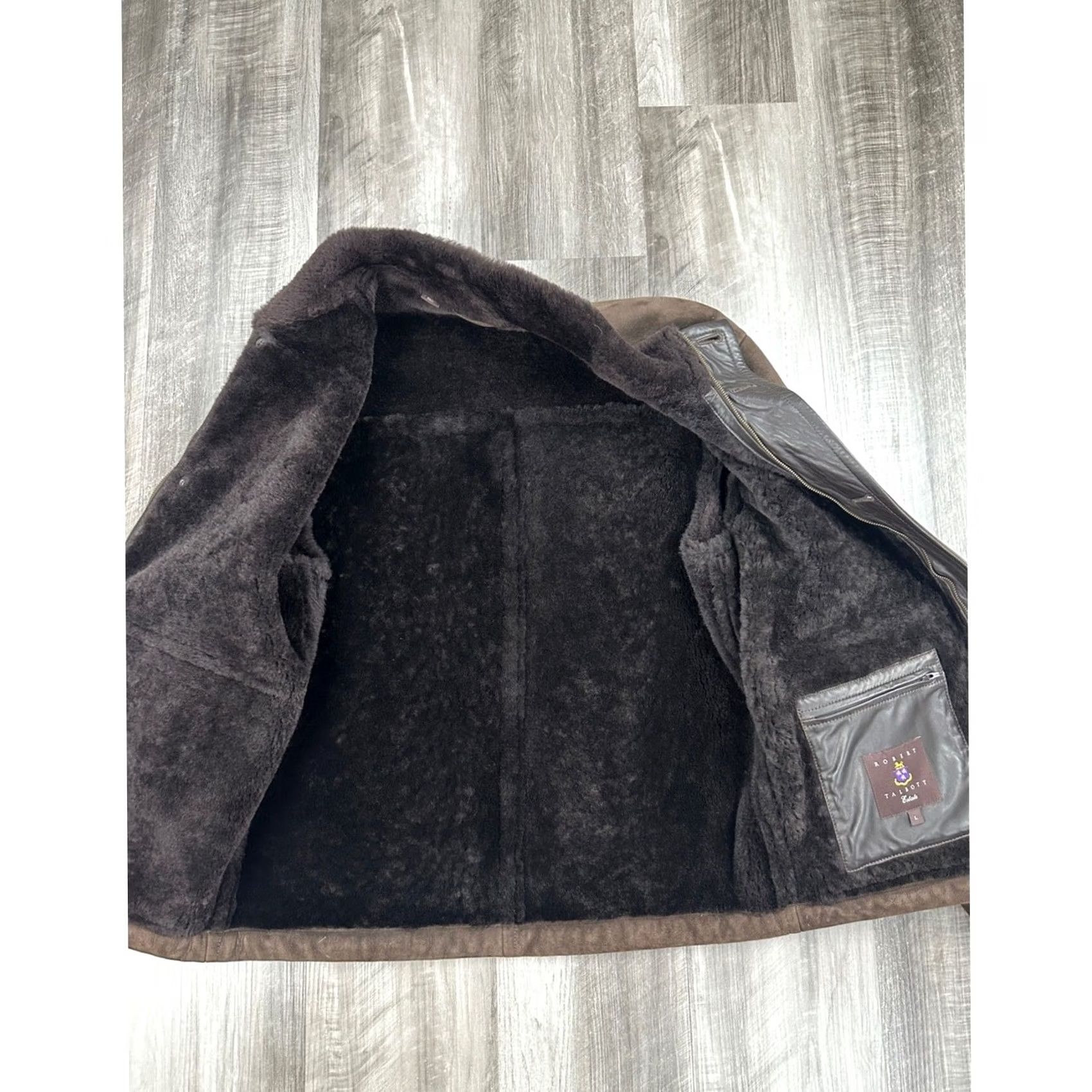 Robert Talbott Robert Talbott Jacket Military Suede Merinos Sheepskin Made in Italy Brown Large Mens Size US L / EU 52-54 / 3 - 7 Thumbnail