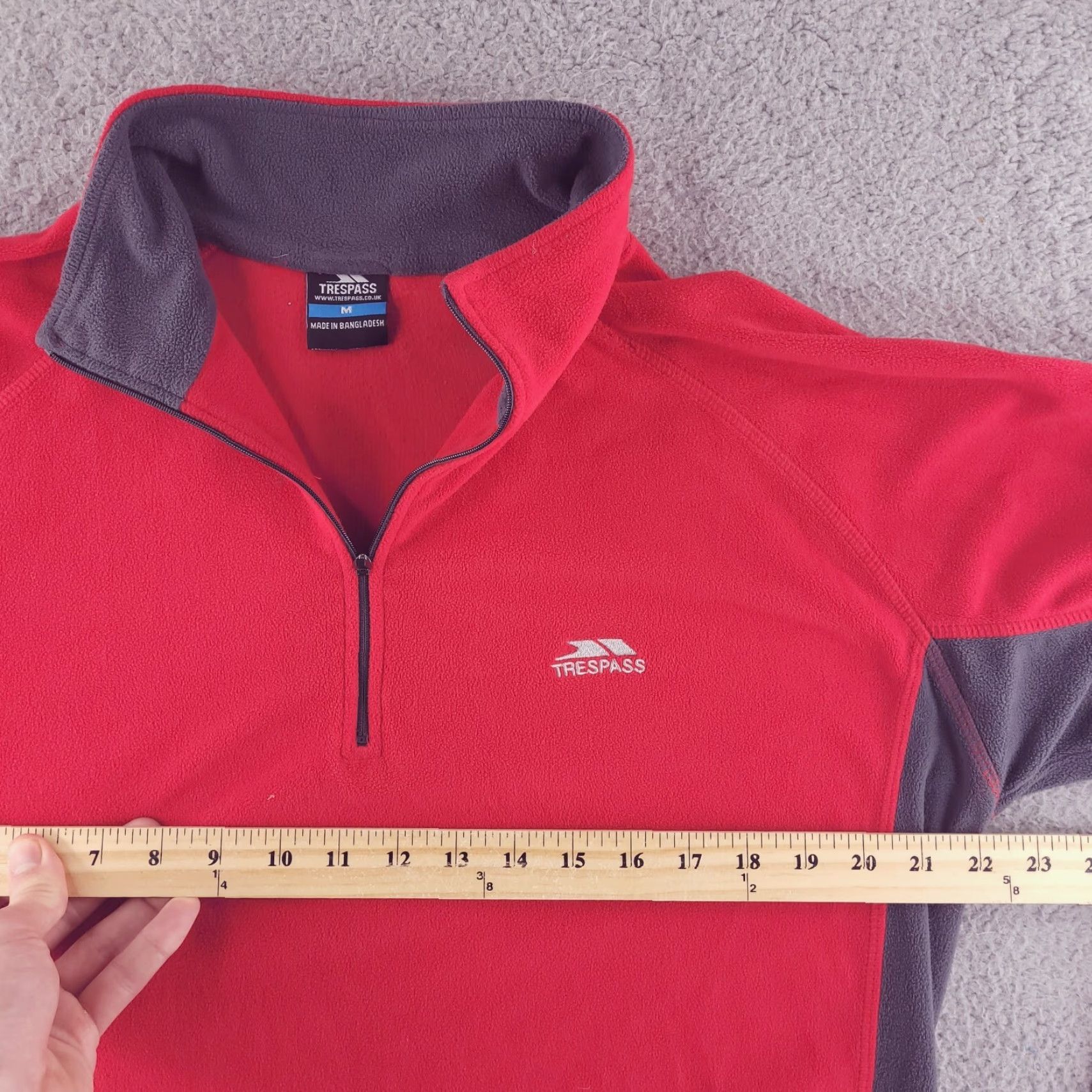 Vintage VINTAGE Trespass Sweater Mens M Red Fleece Quarter Zip UK Pullover Size US M / EU 48-50 / 2 - 5 Thumbnail