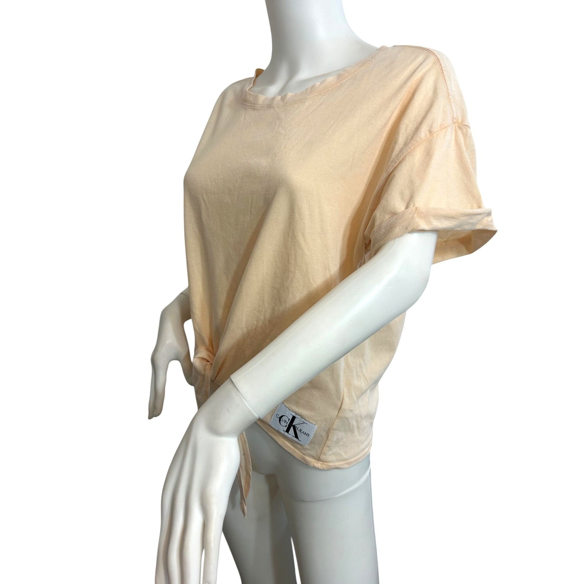 Calvin Klein Calvin Klein Jeans Women’s Top T-Shirt M Peach Short Sleeve Size M / US 6-8 / IT 42-44 - 2 Thumbnail