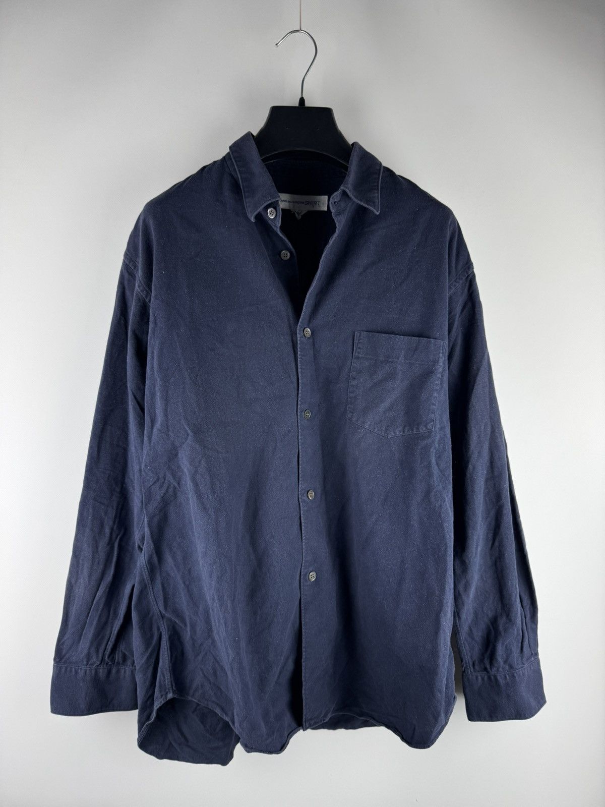 Comme des Garcons Comme des Garçons SHIRT Button Up Shirt Navy Blue France 🇫🇷 Size US M / EU 48-50 / 2 - 1 Thumbnail