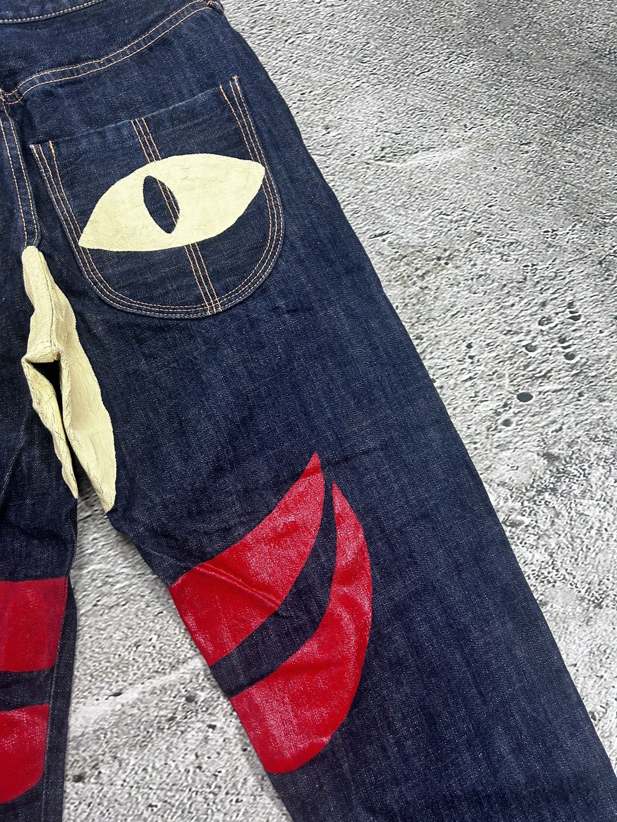Evisu Evisu Yamane face jeans vintage selvedge denim Japan RARE Size US 31 - 4 Thumbnail