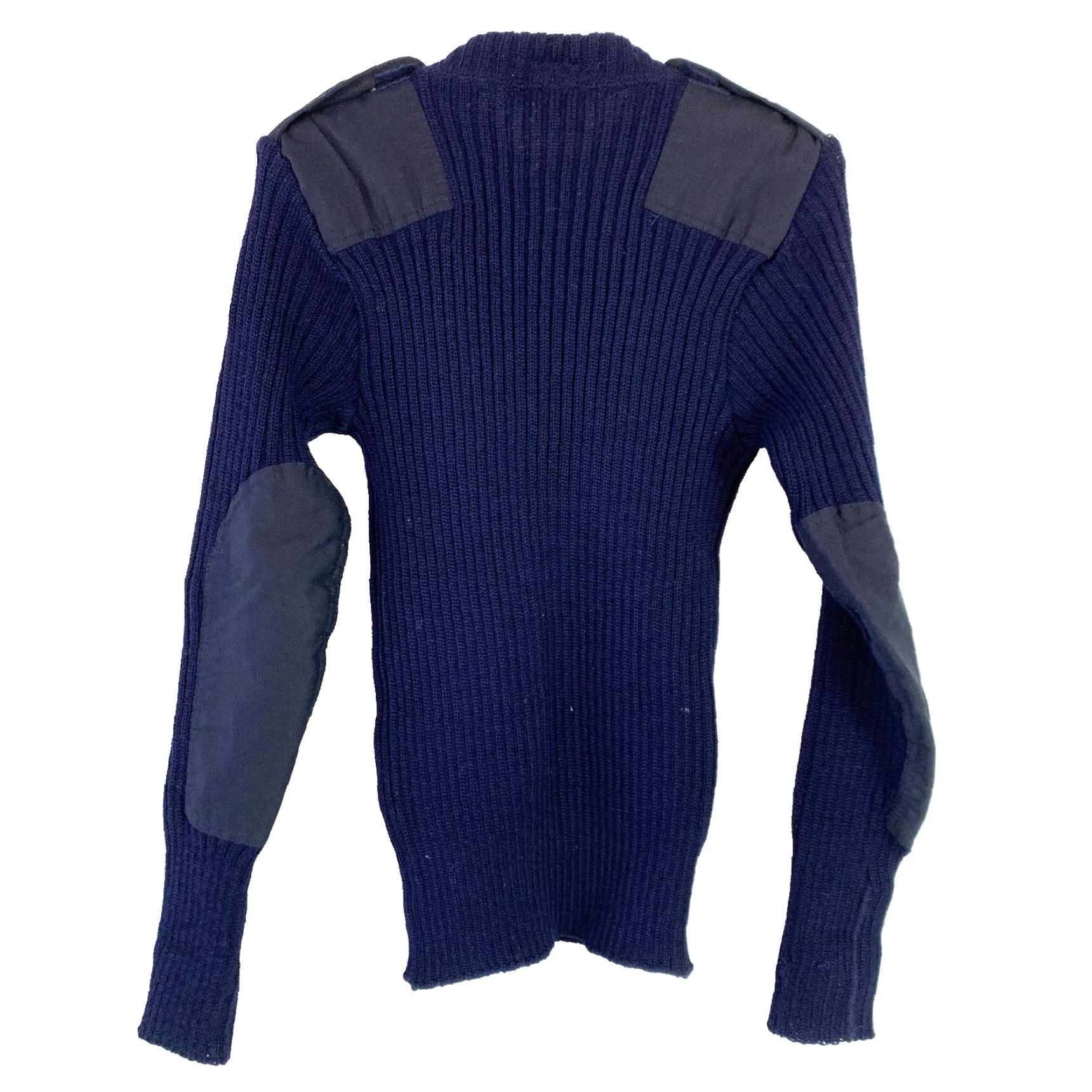 Vintage VINTAGE Cutlass Wool Blue Thick Elbow Patches Military SweatEr Mens 38" England Shirt Size US M / EU 48-50 / 2 - 6 Thumbnail